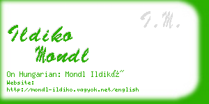 ildiko mondl business card